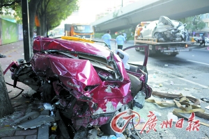 广州男子醉驾奔驰飚车 连撞2车致3死4伤